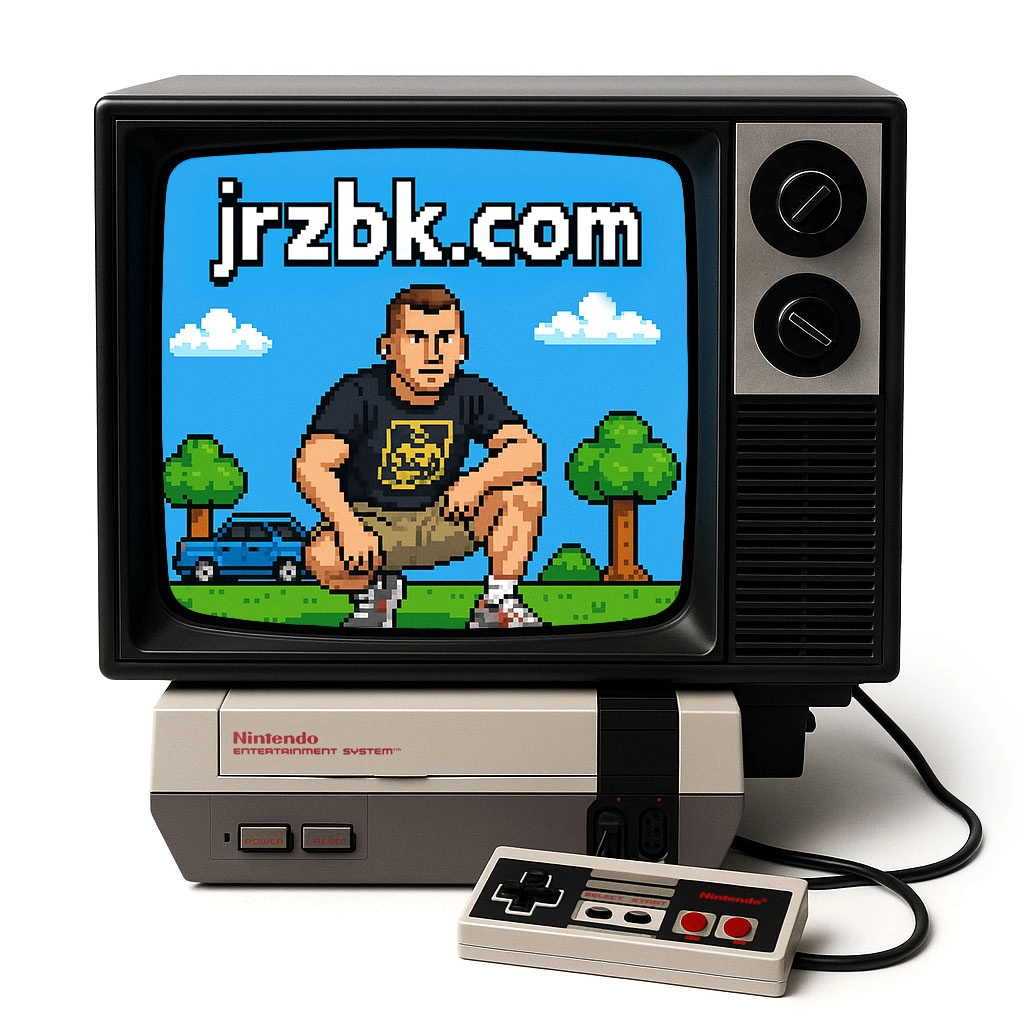 Röhrenfernseher mit NES und dem Klassiker jrzbk.com